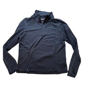MONDETTA Performance Luxury Black 1/4 Zip Pullover Athletic Top Womens L